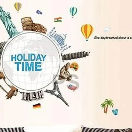 JM7260 Wrold Travel Vinyl wall sticker decal art Global Village bedroom Kids Room Wall Decor