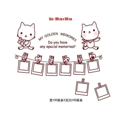 JM7103 Photo Frame Wall Stickers Home Decor Cute Decals Quotes Kids DIY Adesivo de Parede Removable Mixable