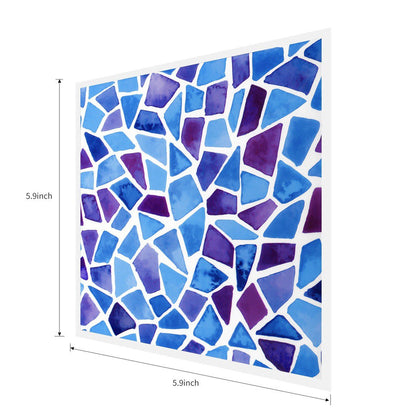 venicenight 6Pcs Mosaic Self Adhesive Bathroom Kitchen Decor Wall Tile Waterproof Sticker DIY Kitchen Bathroom Bathroom Simulation Wall Tile Waterproof Wallpaper, Peel and Stick Tile Backsplash Wall Tiles 8"x8" (6 Sheets) JM718