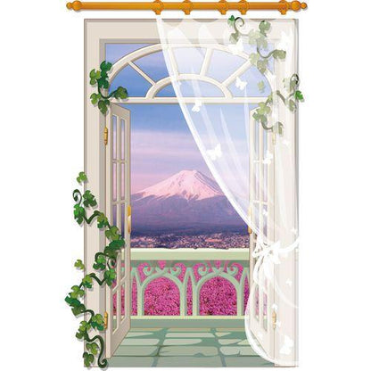 Windows Lavender 3D wall sticker PVC removable waterproof creative sticker, bedroom living room fresco SK9022B