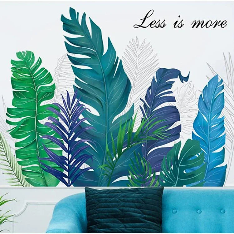 HT94015 Home Green Plant Wall Stickers