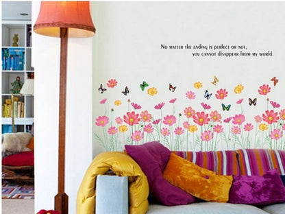 AY870 Little flowers Kids vinyl wall sticker for kids rooms home decor decals adesivos de parede stickers
