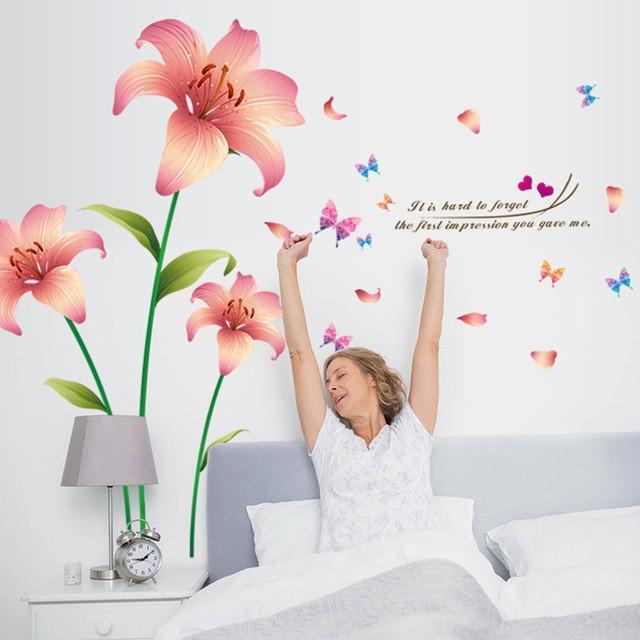Living room wall creative floral stickers XL8135 rain flower removable wall stickers