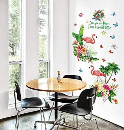 Flamingos Cartoon Wallpaper Background Decoration Removable TV Sofa Living Room Wallpaper-ek