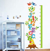 Decals Design 'Educational Alphabets Tree with Height Chart' Wall Sticker size 50x70 xy8096