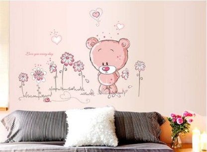 Teddy Bear Childrens Kids Nursery Baby Bedroom Wall Sticker sAy7017