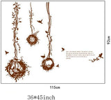BEST OF BEST Bird Nest Tree Vine Wall Stickers Ay7026