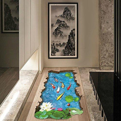 Ready Wall Stiker 60X90 Xh9219 Fish Lotus Pool Walstiker Wallsticker -Berkualitas