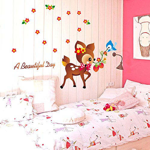 Sk7045w Dormitory Personality, Originality, Decoration, Wall Stickers, Romantic Street Lamps, Bird Stickers,Street lamp Fence,Large