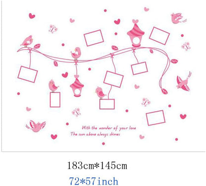 BEST OF BEST Cartoon Bird Photo Frame Wall Sticker XL8250