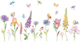 Tree Flowers Leaves Wall Stickers Removable Wall Decals Home Decor PVC Art Mural Baby Boys Girls Kids Bedroom Kitchen Room Decoration Wall Sticker (Wonderful Flowers Birds Butterflies Dragonflies)