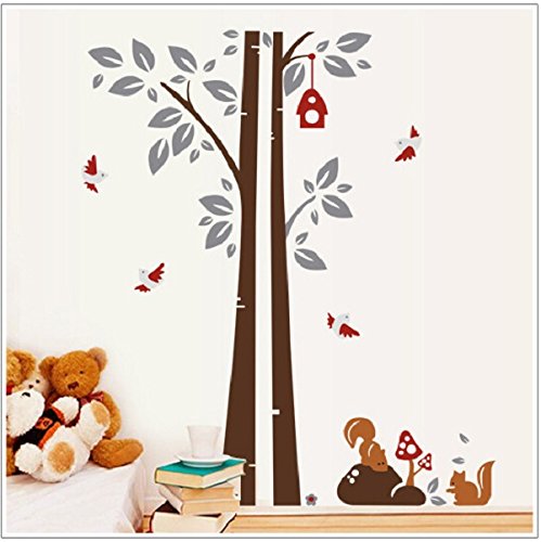 Tree Wall Sticker Squirrel Home Decor WallSticker ay848