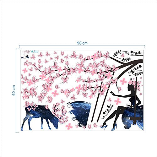 Charming Romantic Fairy Girl Wall Sticker zypa110