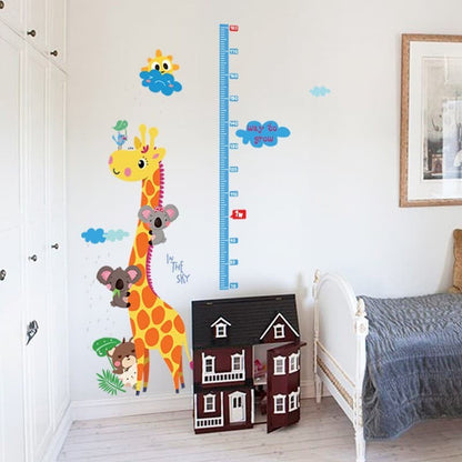 WALL STICKER TINGGI BADAN JERAPAH GROW UP ANIMAL SK9002 STIKER DINDING