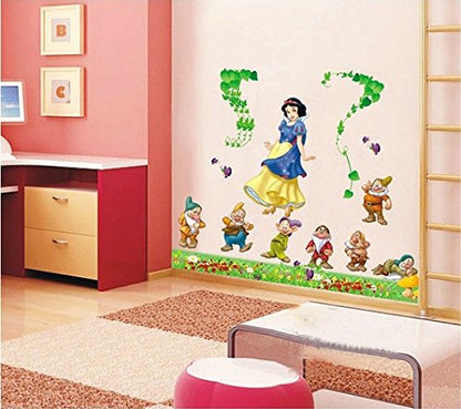 Ay902 Snow White Princess and the 7 Dwarfs Wall Stickers DIY Girls Bedroom Decor Art Vinyl Sticker Mural