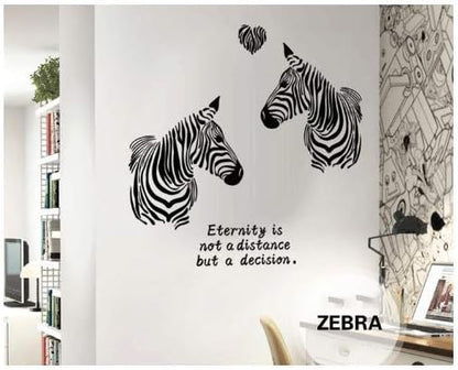 Home creative wall decoration stickers, warm lovers zebra wallpaper SK9040