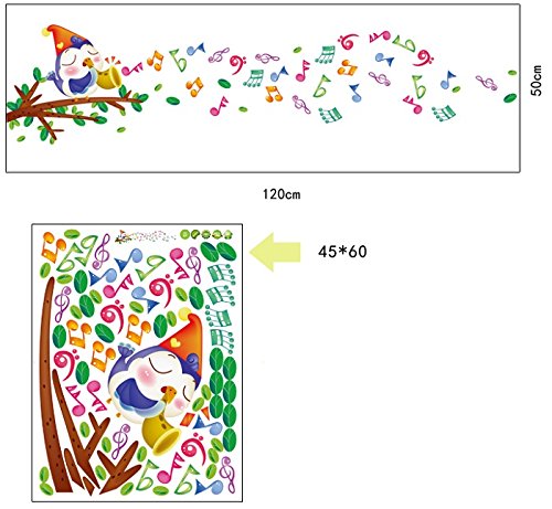 Melody Bird WallSticker | Stiker Dinding wall sticker music |Ay645