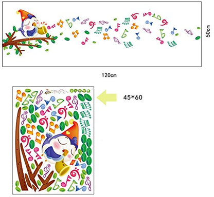 Melody Bird WallSticker | Stiker Dinding wall sticker music |Ay645