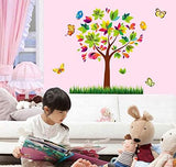 Mj9007 Wall Sticker Colorful Butterfly Tree Bird PVC Wallpaper Art Home Decal for Kid's Room