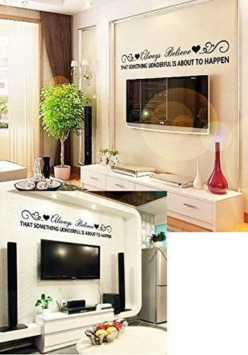 Wall Sticker English Letters Alphabet Tree Flower Heart Cute Monotone Monochrome Text Stylish English Living Room [Generic Product]