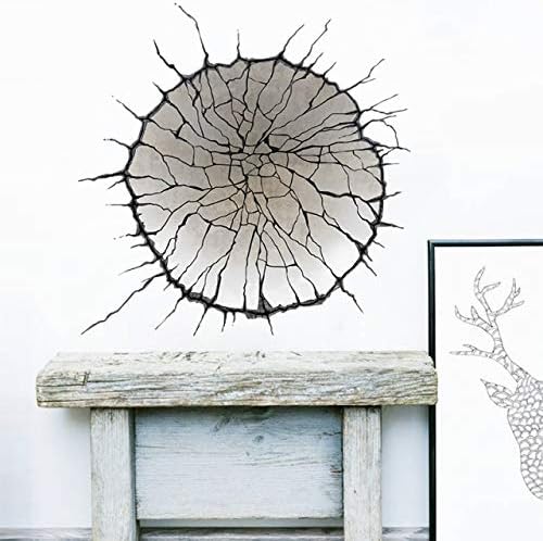 Plus Nao Wall Sticker Wall Decal Crack Crack Scary Fear Horror Concrete Fool Trick Art 3D