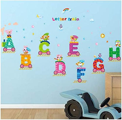 Xh0168 Paredes Removable English Letters Train Wall Stickers Alphabet Decals Diy Home Decor For Kids Rooms Decoration