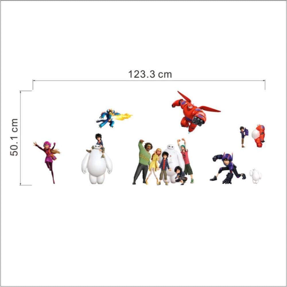 Big Hero Baymax Wall Stickers for Kids Room Home Decoration PVC Walls Decal Cartoon Movie Mural Art 30 * 90Cm