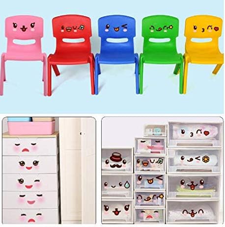 Cartoon Cute Smiley Face Expression Wall Sticker Mural PVC Removable Laptop Refrigerator Decals Waterproof