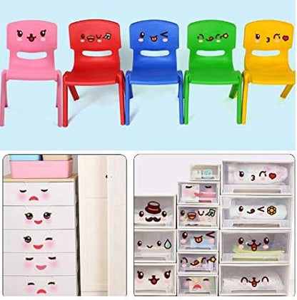 Cartoon Cute Smiley Face Expression Wall Sticker Mural PVC Removable Laptop Refrigerator Decals Waterproof