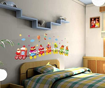 Ice Cream Train Cartoon Wall Sticker Home Decal Home Decoration Wallpaper Kids Rooms Wall