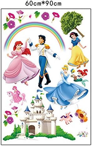 Ufingo Princess Castle Princess and Prince Wall Decals, Children's Room Nursery Removable Wall Stickers Murals ,