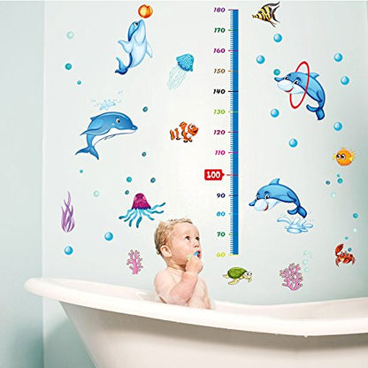 SK9034 Grow Up Playing Dolphin Wall Sticker