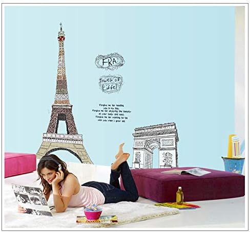 France Eiffel Tower Wall Sticker with quotes AY1930