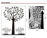 Oren Empower 90 cm Black Decorative Bird Tree Wall Sticker Self Adhesive Sticker  size 60x90 ay9105