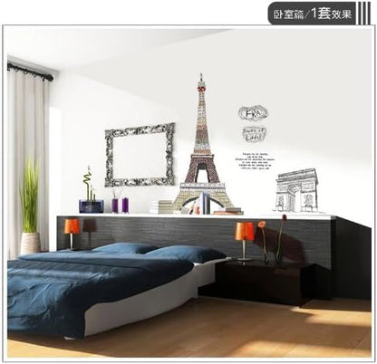 France Eiffel Tower Wall Sticker with quotes AY1930