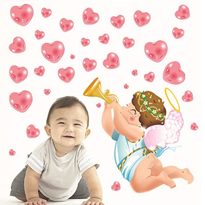 Wall Sticker Angel Love Heart Speaker Ay7107