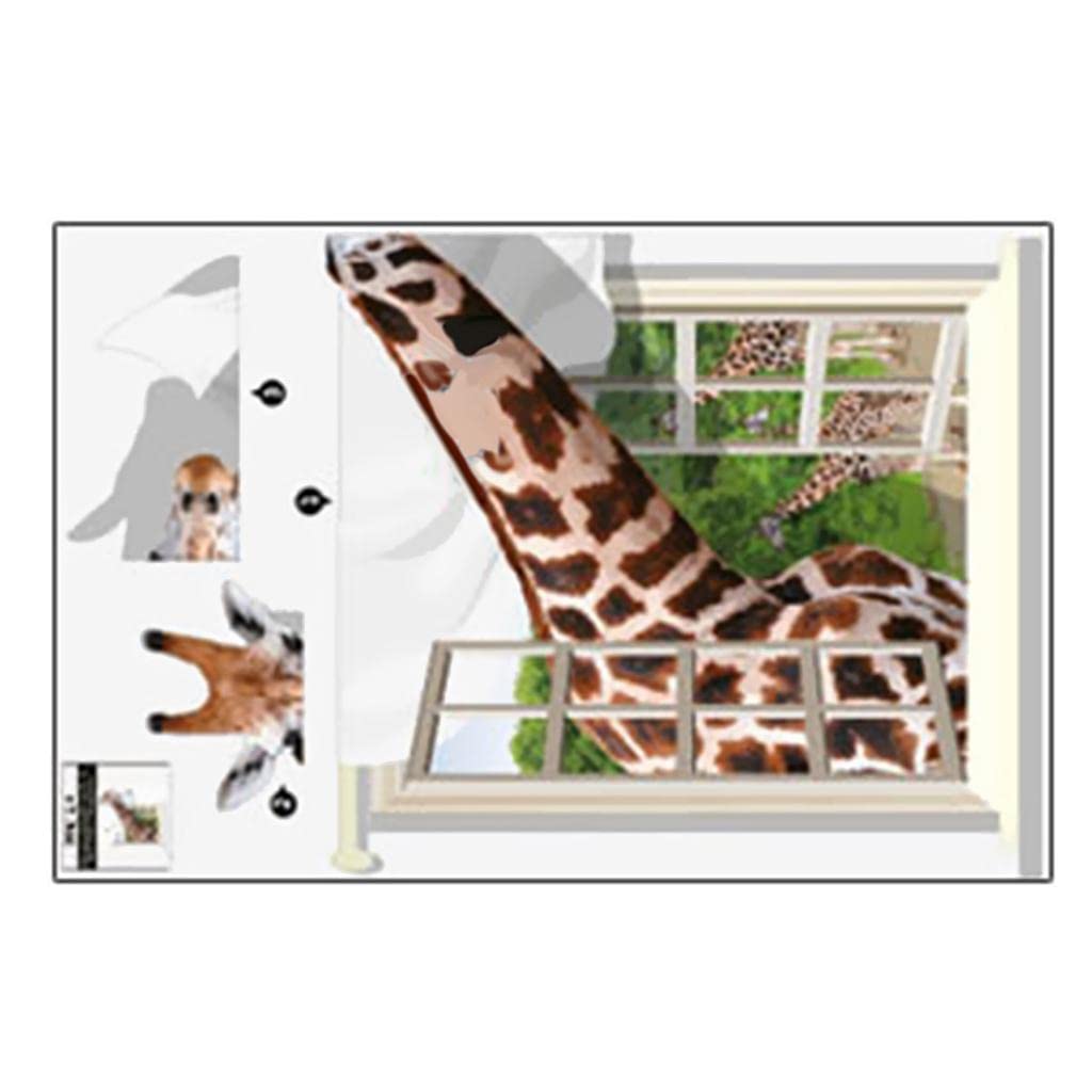 giraffe animals Background Wall Sticker for Living Room