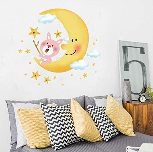 Abc 1027 Moon &amp; Star Vinyl Wall Sticker Decals for Kids Baby Bedroom Click to open expanded view Moon & Star Vinyl Wall Sticker Decals for Kids Baby Bedroom