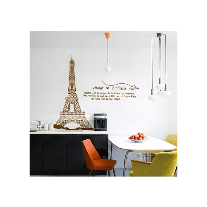 Rainbow Wall-stickers Wall Decor Removable Decal Sticker - Paris Eiffel Towe rJM7092