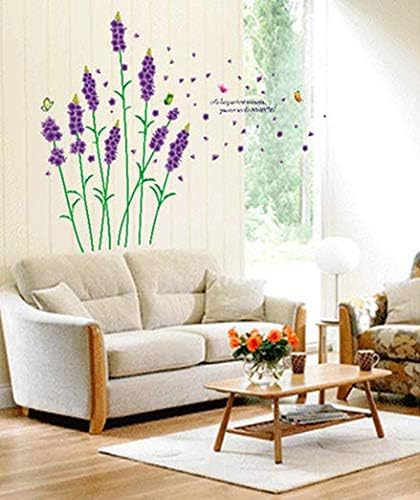 Purple Lavender Flower Wall Stickers Mj9502