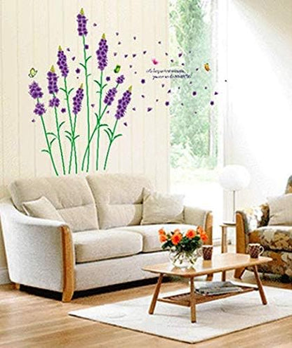 Purple Lavender Flower Wall Stickers Mj9502