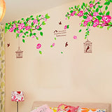 Asmi Collection Wall Stickers Wall Decals Summer Tree Cage Flowers AY1916A