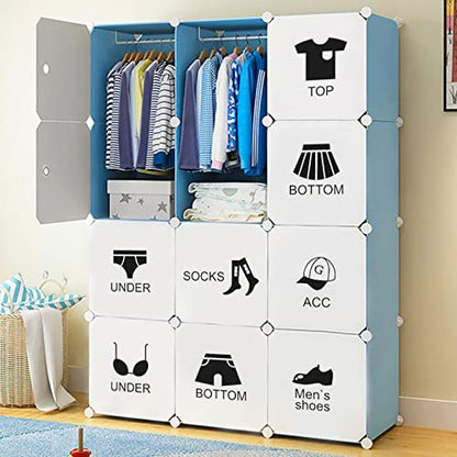 Srkin Clothing Label Sticker | Removable Wardrobe Wall Clothing Classification Decor, Creative Life Label Vinyl Sticker for Adults, Female, Male, Children, Bedroom Ay1101 Size 50x35cm