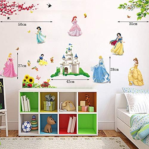 Princess Girl Castle DIY Removable Art Vinyl Wall Stickers Model DF5102