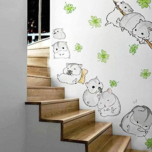 MJ7014【 German】 PVC wall decal wall decal nice little hamster wall sticker wall decal sticker children's day gift good gift for friends