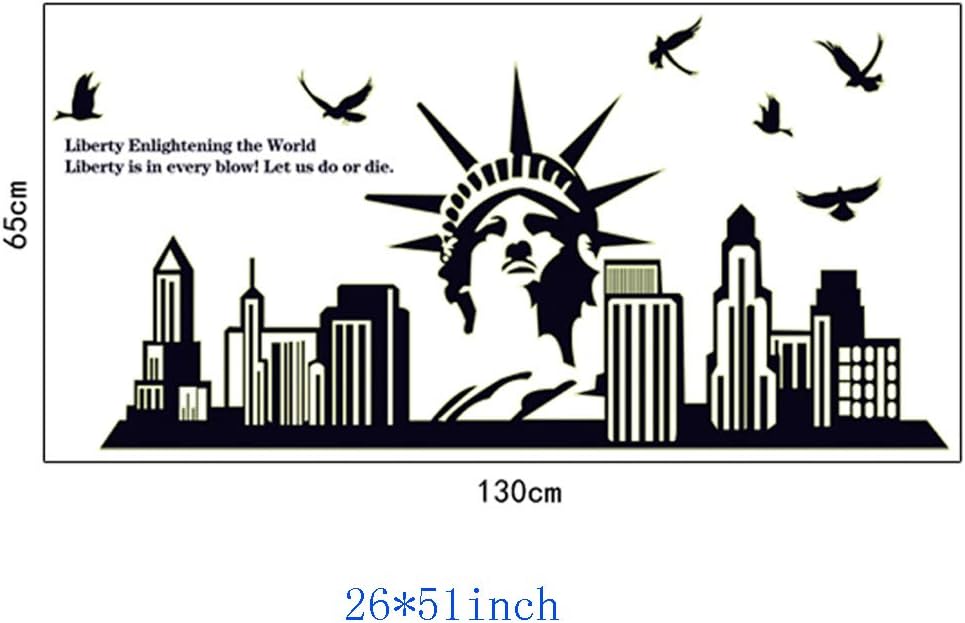 ABQ9622Statue of Liberty Luminous Stickers DIY Home Decal Wall Sticker Wallpaper Environmentally Removable Art Picture Mural Adults Teens Girls Boys Babies Bedroom Living Room Bathroom Decoration