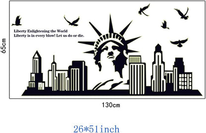 ABQ9622Statue of Liberty Luminous Stickers DIY Home Decal Wall Sticker Wallpaper Environmentally Removable Art Picture Mural Adults Teens Girls Boys Babies Bedroom Living Room Bathroom Decoration