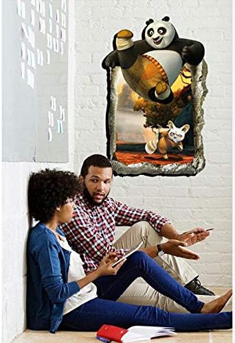 Decals Design '3D Kung Fu Panda' Wall Sticker (Polyvinyl Chloride, 60 cm x 90 cm)