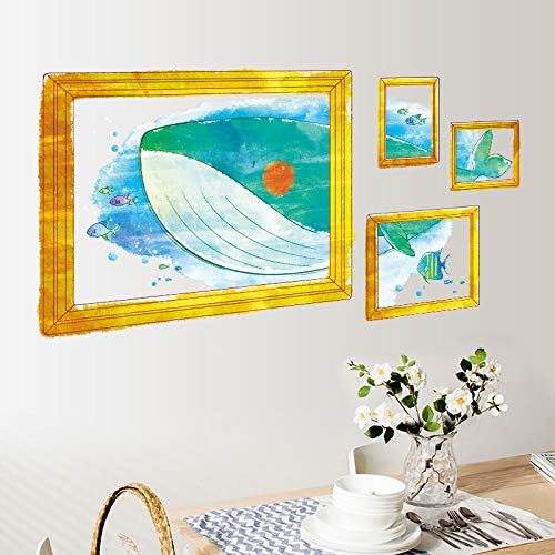 Peninsula Liangpin DIY Seamless Wall Sticker-Whale Photo Frame XH7235
