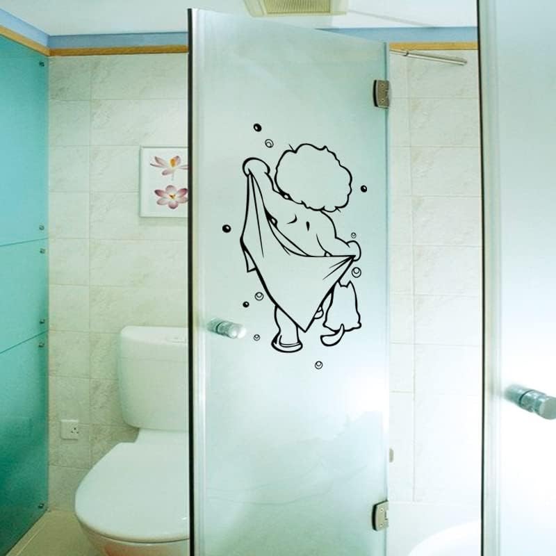 MXIAOXIA Shower Glass Door Stickers Bathing Wall Removable For Bathroom Decor Art Decals